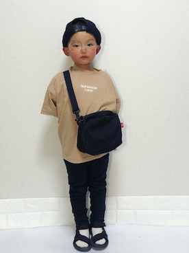 「CHUMS（チャムス）のアイテム（ショルダーバッグ）」を使った、mooochikooさん（キッズ・110cm）の春コーディネート