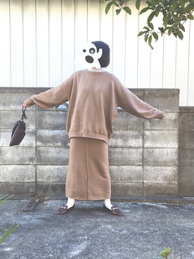「select MOCA（セレクトモカ）のアイテム（セットアップ）」を使った、まきたさん（レディース・160cm）の冬コーディネート
