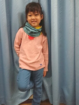 「X-girl（エックスガール）のアイテム」を使った、HuangYa-Linさん（キッズ・110cm）の秋コーディネート