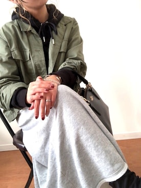 「Daniel Wellington（ダニエルウェリントン）の販売終了クラシックペティット アッシュフィールド32mm（アナログ腕時計）」を使った、shinoさん（レディース・149cm）の秋コーディネート