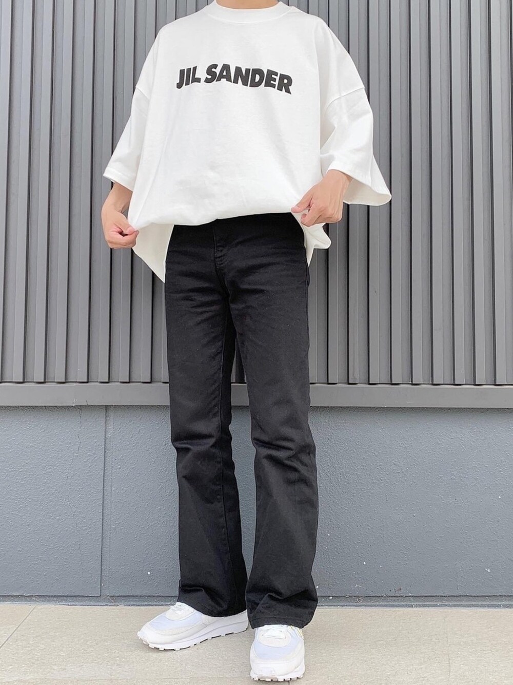JIL SANDER + Tシャツ・カットソー 48(L位) アイボリーx茶等 【古着 ...
