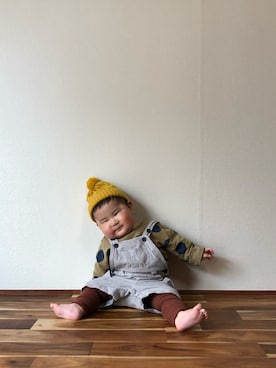 「9ヶ月」｜「アイテム（オールインワン・サロペット）」を使った、woooさん（キッズ・70cm）の春コーディネート