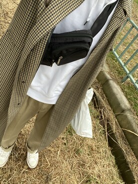 「アイテム（ステンカラーコート）」を使った、Jayさん（メンズ・178cm・20代）の冬コーディネート