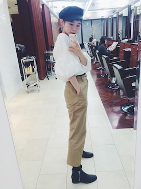 下島麻子さん（レディース・159cm）の春コーディネート