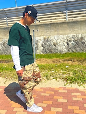 「アイテム（帽子）」を使った、まさきさん（メンズ・181cm・10代）の春コーディネート