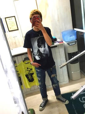 「SQUAIR（スクエア）のアイテム」を使った、agoruさん（メンズ・172cm）の春コーディネート