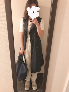 「cava cava（サヴァサヴァ）のアイテム（スニーカー）」を使った、maru*maruさん（レディース・153cm）の秋コーディネート