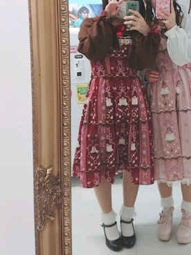 「axes femme（アクシーズファム）のアイテム（ジャンパースカート）」を使った、おさかなさん（レディース・150cm）の冬コーディネート