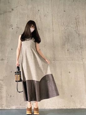 「SNIDEL」｜「アイテム（ワンピース/ドレス）」を使った、❥❥nさん（レディース・161cm）の秋コーディネート