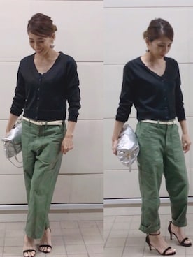 「アイテム（ピアス（両耳用））」を使った、kumiさん（レディース・162cm・40代）の秋コーディネート
