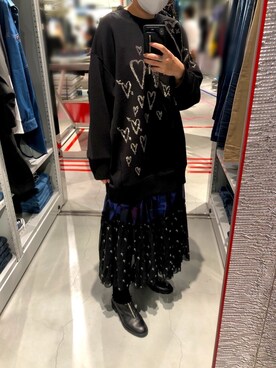 「DIESEL（ディーゼル）のアイテム（スカート）」を使った、canaさん（レディース・160cm）の秋コーディネート