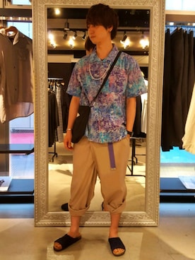 「GGD（ジージーディー）のアイテム（アクセサリー）」を使った、GRAND GLOBAL上野店さん（メンズ・178cm）の夏コーディネート