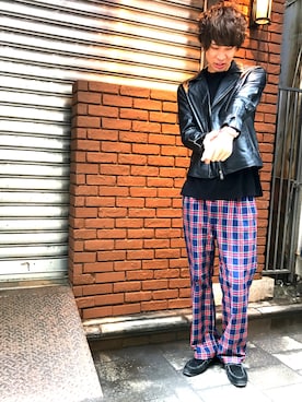 「GGD（ジージーディー）のアイテム（ジャケット/アウター）」を使った、GRAND GLOBAL上野店さん（メンズ・170cm）の秋コーディネート