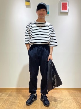「FRUIT OF THE LOOM（フルーツオブザルーム）のアイテム（バッグ）」を使った、kitamura10714さん（メンズ・168cm）の夏コーディネート