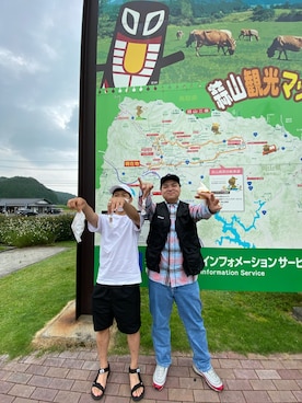 大﨑捷弘さん（メンズ・178cm）の夏コーディネート