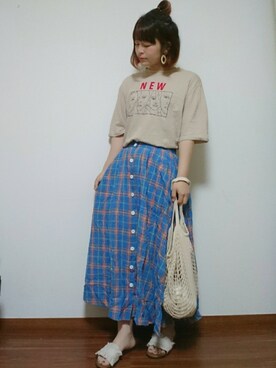 「NOWiSTYLE（ナウアイスタイル）のアイテム」を使った、yuu ！さん（レディース・158cm）の夏コーディネート