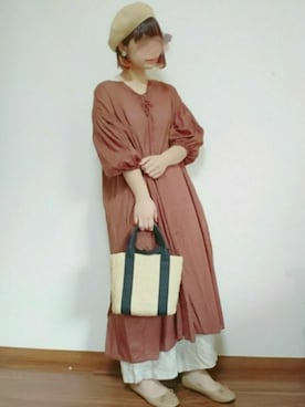 「SLOBE IENA（スローブイエナ）のアイテム（かごバッグ）」を使った、yuu ！さん（レディース・158cm）の夏コーディネート