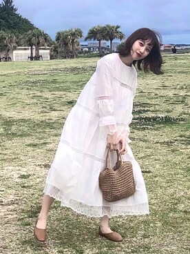 ハンドバッグを使った 沖縄旅行 のレディース人気ファッションコーディネート Wear