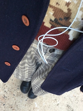 「アイテム（その他トップス、ブラウン系）」を使った、在海边吹风才是正经事さん（レディース・165cm）の冬コーディネート