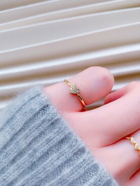 Ahkah アーカー の ハートパヴェリング リング Wear