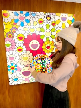 「定番」｜「アイテム（ニットキャップ/ビーニー）」を使った、Yちゃんさん（レディース・160cm）の冬コーディネート