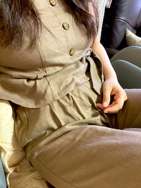 「リゾートスタイル」｜「アイテム（セットアップ）」を使った、Yちゃんさん（レディース・160cm）の夏コーディネート