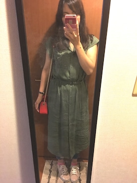 「アイテム（シャツワンピース）」を使った、Nana(^^)momさん（レディース・151cm・20代）の夏コーディネート