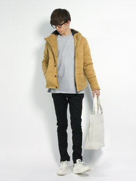 「L.H.P（エルエイチピー）のアイテム（ダウンジャケット/コート）」を使った、hiroさん（メンズ・174cm）の冬コーディネート