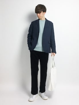 「カジュアルコーデ」｜「アイテム（テーラードジャケット）」を使った、hiroさん（メンズ・174cm）の冬コーディネート
