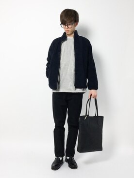 「men」｜「アイテム（スウェット）」を使った、hiroさん（メンズ・174cm）の冬コーディネート