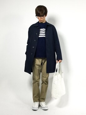 「men」｜「アイテム（スウェット）」を使った、hiroさん（メンズ・174cm）の冬コーディネート