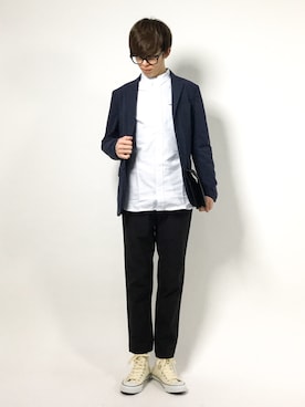「カジュアルコーデ」｜「アイテム（テーラードジャケット）」を使った、hiroさん（メンズ・174cm）の冬コーディネート