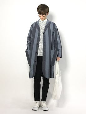 「BEAUTY&YOUTH UNITED ARROWS（ビューティーアンドユースユナイテッドアローズ）の【WEB限定】 by ジョッパーズ アンクルパンツ（チノパンツ）」を使った、hiroさん（メンズ・174cm）の春コーディネート