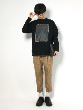 「CLANE（クラネ）のアイテム（スウェット）」を使った、hiroさん（メンズ・174cm）の春コーディネート