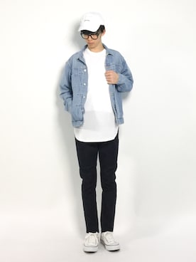 「JOURNAL STANDARD relume（ジャーナルスタンダード　レリューム）のアイテム（デニムジャケット）」を使った、hiroさん（メンズ・174cm）の春コーディネート