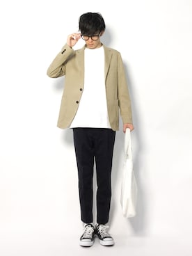 「雨の日」｜「アイテム（ジャケット/アウター）」を使った、hiroさん（メンズ・174cm）の夏コーディネート