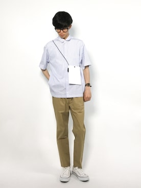 「BEAUTY&YOUTH UNITED ARROWS（ビューティーアンドユースユナイテッドアローズ）のアイテム（シャツ/ブラウス）」を使った、hiroさん（メンズ・174cm）の夏コーディネート