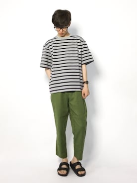 「HVC（エイチブイシー）のアイテム（パンツ）」を使った、hiroさん（メンズ・174cm）の夏コーディネート