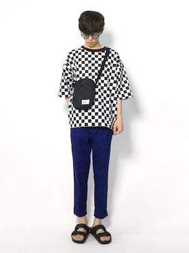 「NIKE(ナイキ)のアイテム(ショルダーバッグ)」を使った、hiroさん(メンズ・174cm)の夏コーディネート