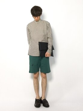 「Design Tshirts Store graniph（デザイン　ティーシャツ　ストア　グラニフ）のアイテム（パンツ）」を使った、hiroさん（メンズ・174cm）の夏コーディネート