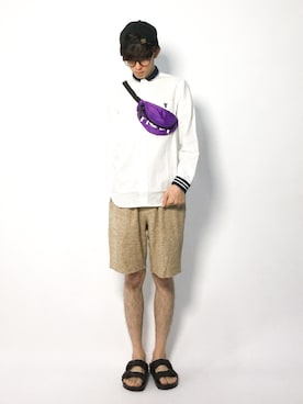 「HeM（ヘム）のアイテム」を使った、hiroさん（メンズ・174cm）の夏コーディネート