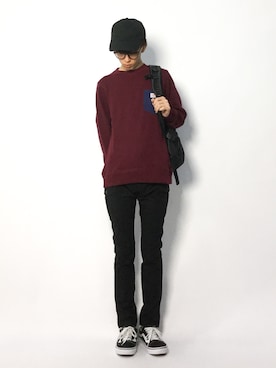 「Lee（リー）のアイテム（カーゴパンツ）」を使った、hiroさん（メンズ・174cm）の秋コーディネート