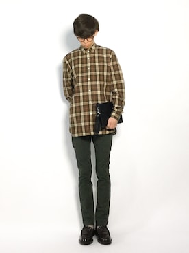 「WEGO（ウィゴー）のアイテム（クラッチバッグ）」を使った、hiroさん（メンズ・174cm）の秋コーディネート