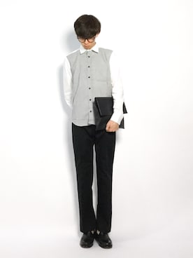 「黒パンツ」｜hiroさん（メンズ・174cm）の秋コーディネート