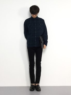 「黒パンツ」｜hiroさん（メンズ・174cm）の秋コーディネート