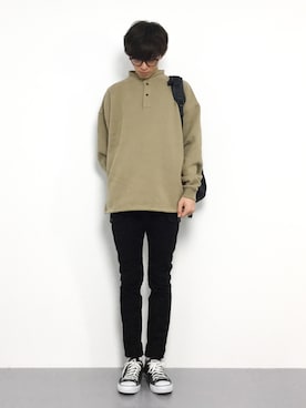 「Lee（リー）のアイテム（カーゴパンツ）」を使った、hiroさん（メンズ・174cm）の秋コーディネート