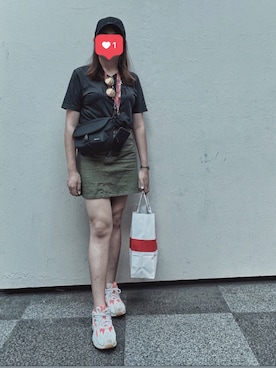 「アイテム（メッセンジャーバッグ）」を使った、シリンさん（レディース・171cm・20代）の夏コーディネート