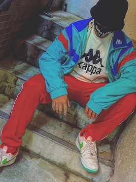 「秋のマイ旬スタイル」｜「アイテム（ジャージ）」を使った、おちゃづけ。さん（メンズ・170cm）の秋コーディネート