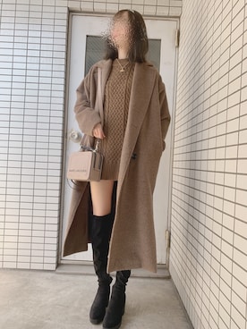 「archives（アルシーヴ）のアイテム（ブーツ）」を使った、いちごみるく。さん（レディース・166cm）の春コーディネート