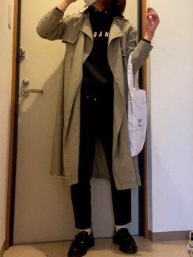 「URBAN RESEARCH（アーバンリサーチ）のアイテム（トレンチコート）」を使った、まっちょ♡さん（レディース・162cm）の春コーディネート
